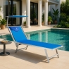 20 transats de plage et jardin bains de soleil en aluminium Santorini Remises