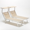 2 stuks professionele aluminium ligbedden Santorini 