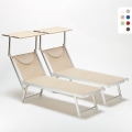 2 stuks professionele aluminium ligbedden Santorini Aanbieding