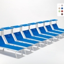 20 transats de plage et jardin bains de soleil en aluminium Santorini Promotion
