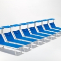 20 transats de plage et jardin bains de soleil en aluminium Santorini 
