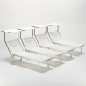 Professionele aluminium ligbedden Santorini voor strand, tuin en zwembad, 4 stuks 