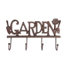 Crochet mural en fonte avec 4 crochets Garden Promotion