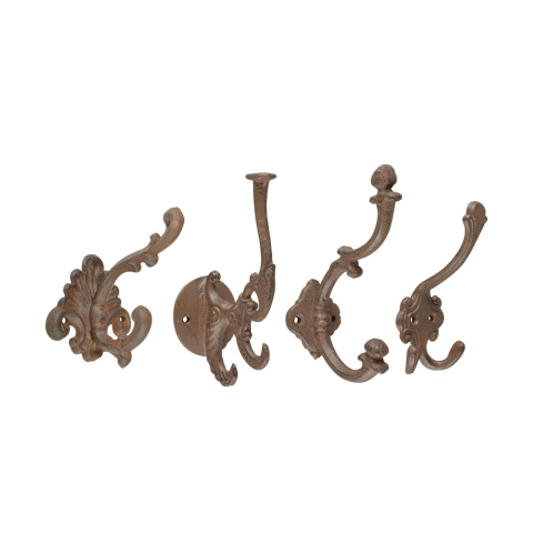 Set de 4 crochets muraux en fonte style classique assorti Promotion