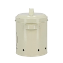 Pot vintage en métal perforé pour oignons avec couvercle Remises