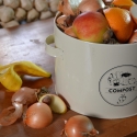 Boîte vintage en métal pour compost avec filtre à charbon actif Achat