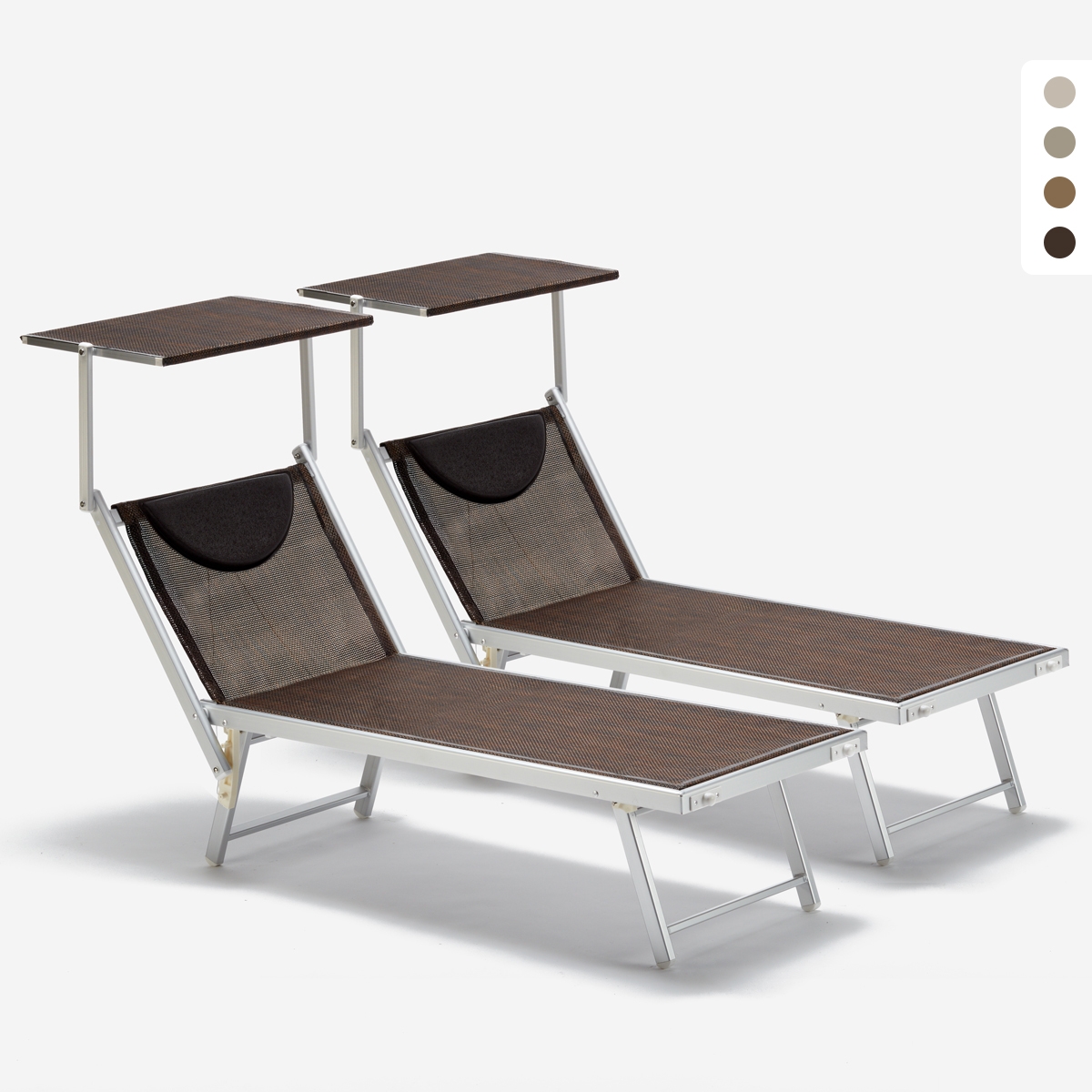 Set van 2 aluminium ligbedden Santorini Limited Edition Aanbieding Set van 2 aluminium ligbedden Santorini Limited Edition Aanbieding