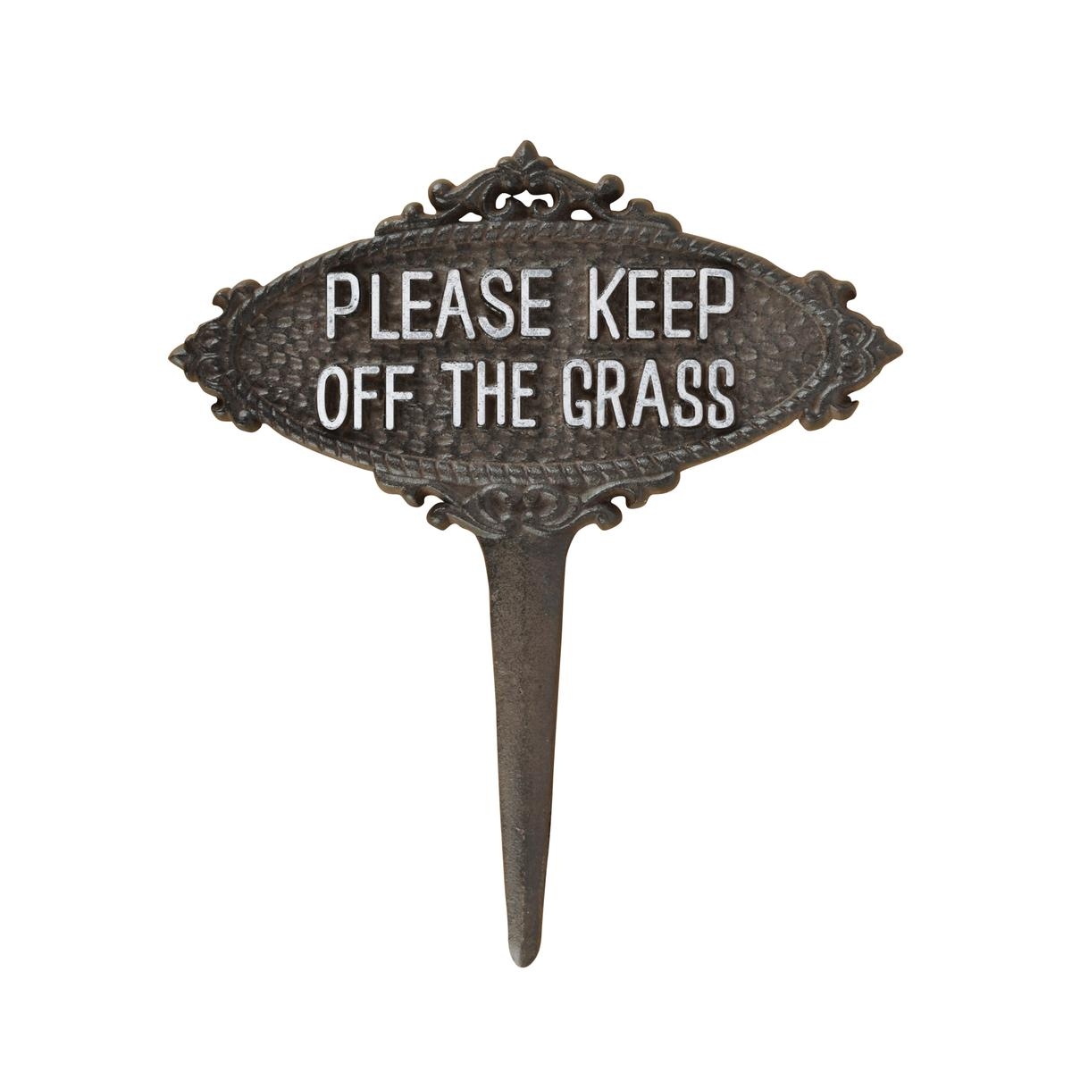 Gietijzeren tuinbordje Keep Off The Grass Aanbieding Gietijzeren tuinbordje Keep Off The Grass Aanbieding