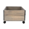 FSC houten plantenbak met wielen 59x39,2x25,2cm Korting