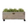 FSC houten plantenbak met wielen 59x39,2x25,2cm Verkoop