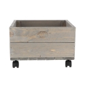 Houten plantenbak op wielen voor terrassen en tuinen 38,5x35,5x25cm Verkoop