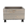 Houten plantenbak op wielen voor terrassen en tuinen 38,5x35,5x25cm Verkoop