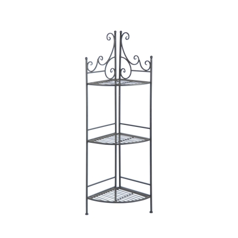 Étagère d'angle pliable à 3 niveaux en fer Promotion