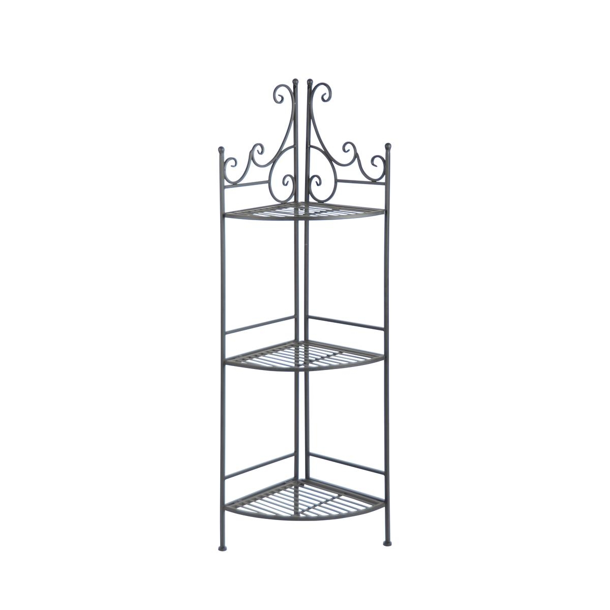 Étagère d'angle pliable à 3 niveaux en fer Promotion Étagère d'angle pliable à 3 niveaux en fer Promotion