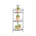 Étagère d'angle pliable à 3 niveaux en fer Remises