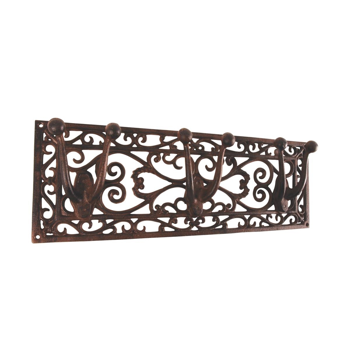 Gietijzeren wandkapstok met 3 decoratieve haken Aanbieding Gietijzeren wandkapstok met 3 decoratieve haken Aanbieding