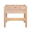 Verhoogde plantenbak van natuurlijk hout 80,5x37,3x78,2 cm Verkoop