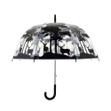 Parapluie transparent avec motif forêt et cerfs Promotion