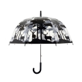 Parapluie transparent avec motif forêt et cerfs Promotion
