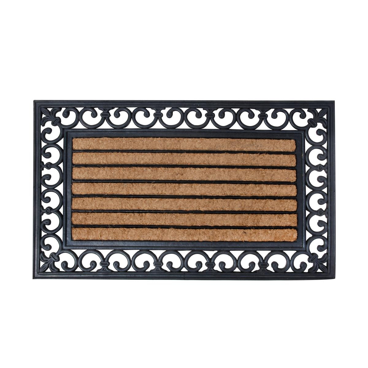 Klassiek Victoriana rechthoekige deuropener van rubber en kokos 75,2x25,2cm Aanbieding