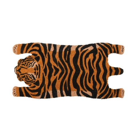Paillasson d'entrée en fibre de coco en forme de tigre Promotion