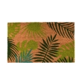 Paillasson en fibre de coco à motif feuilles tropicales Promotion