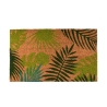 Paillasson en fibre de coco à motif feuilles tropicales Promotion