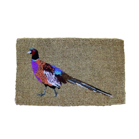 Deurmat van kokosvezel met fazantenprint Aanbieding
