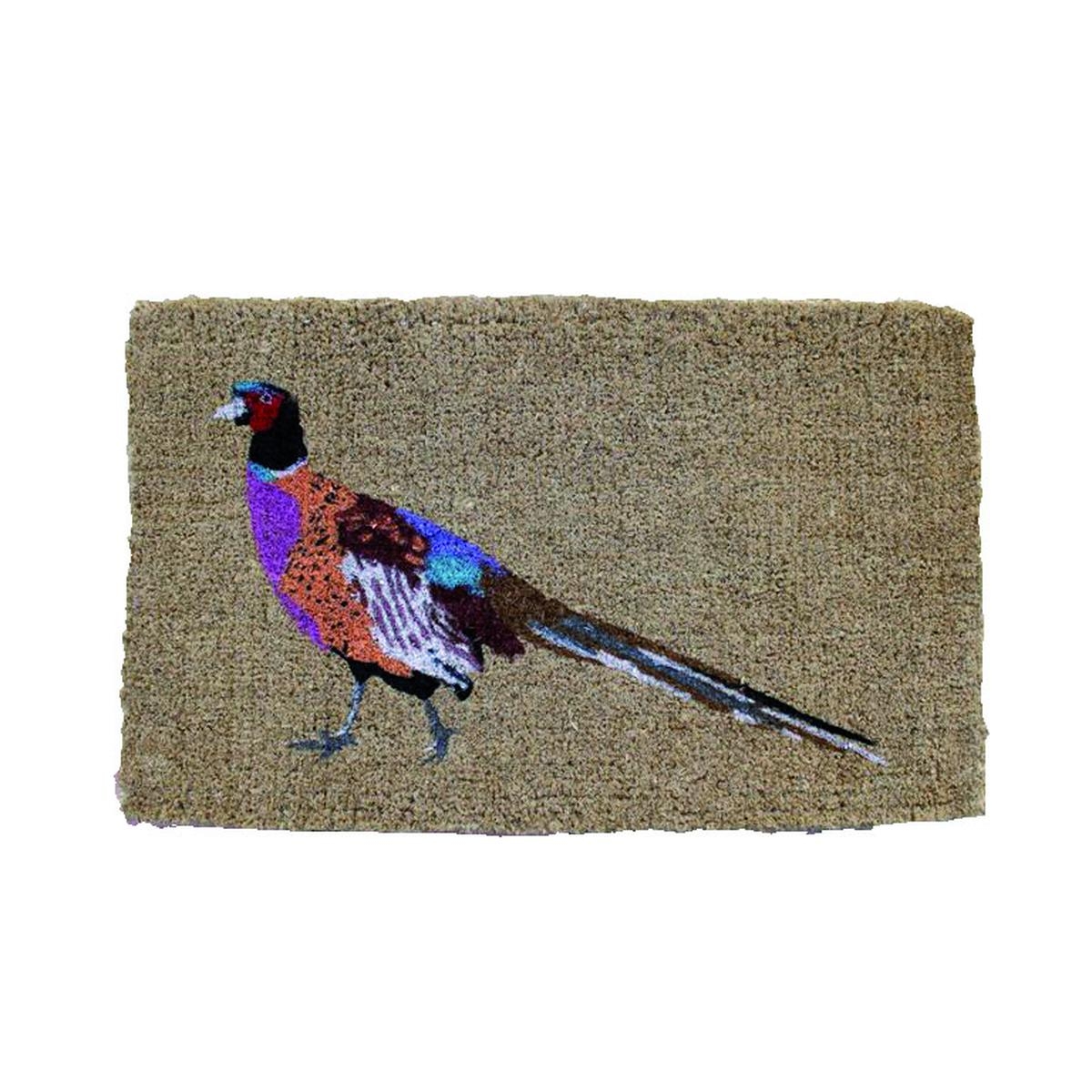 Deurmat van kokosvezel met fazantenprint Aanbieding Deurmat van kokosvezel met fazantenprint Aanbieding