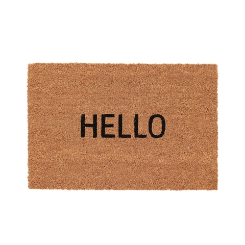 Deurmat van kokosvezel met opschrift "Hello" Aanbieding