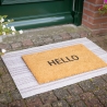 Deurmat van kokosvezel met opschrift "Hello" Kortingen