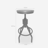 Tabouret de bar industriel en bois et métal réglable à vis Skiv Remises