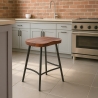 Tabouret industriel en bois et métal vintage pour cuisine Lumax Vente