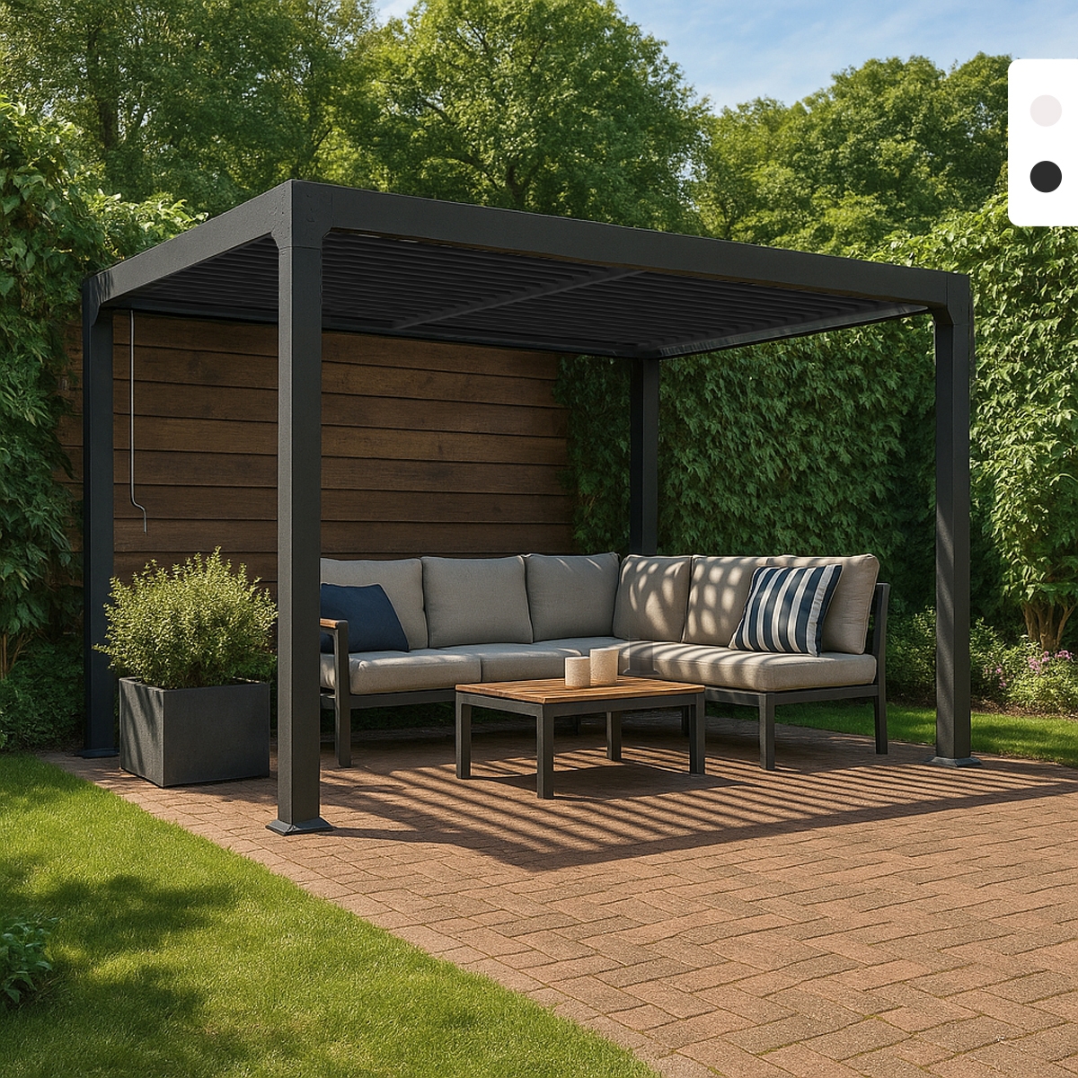 Aluminium pergola 3x4 m met handmatig verstabare lamellen Trinidad Aanbod