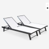 Lot de 2 transats de jardin avec roues réglables en aluminium Rimini Catalogue