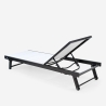 Lot de 2 transats de jardin avec roues réglables en aluminium Rimini 