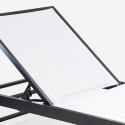 Lot de 2 transats de jardin avec roues réglables en aluminium Rimini 