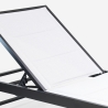 Lot de 2 transats de jardin avec roues réglables en aluminium Rimini 