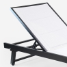 Lot de 2 transats de jardin avec roues réglables en aluminium Rimini 