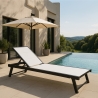 Lot de 2 transats de jardin avec roues réglables en aluminium Rimini Modèle
