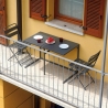 Ensemble table 50x100 cm et 2 chaises pliantes en fer Balcony Vente