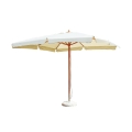 Parasol rectangulaire en bois 3x4 m écru résistant au vent Olushe Promotion