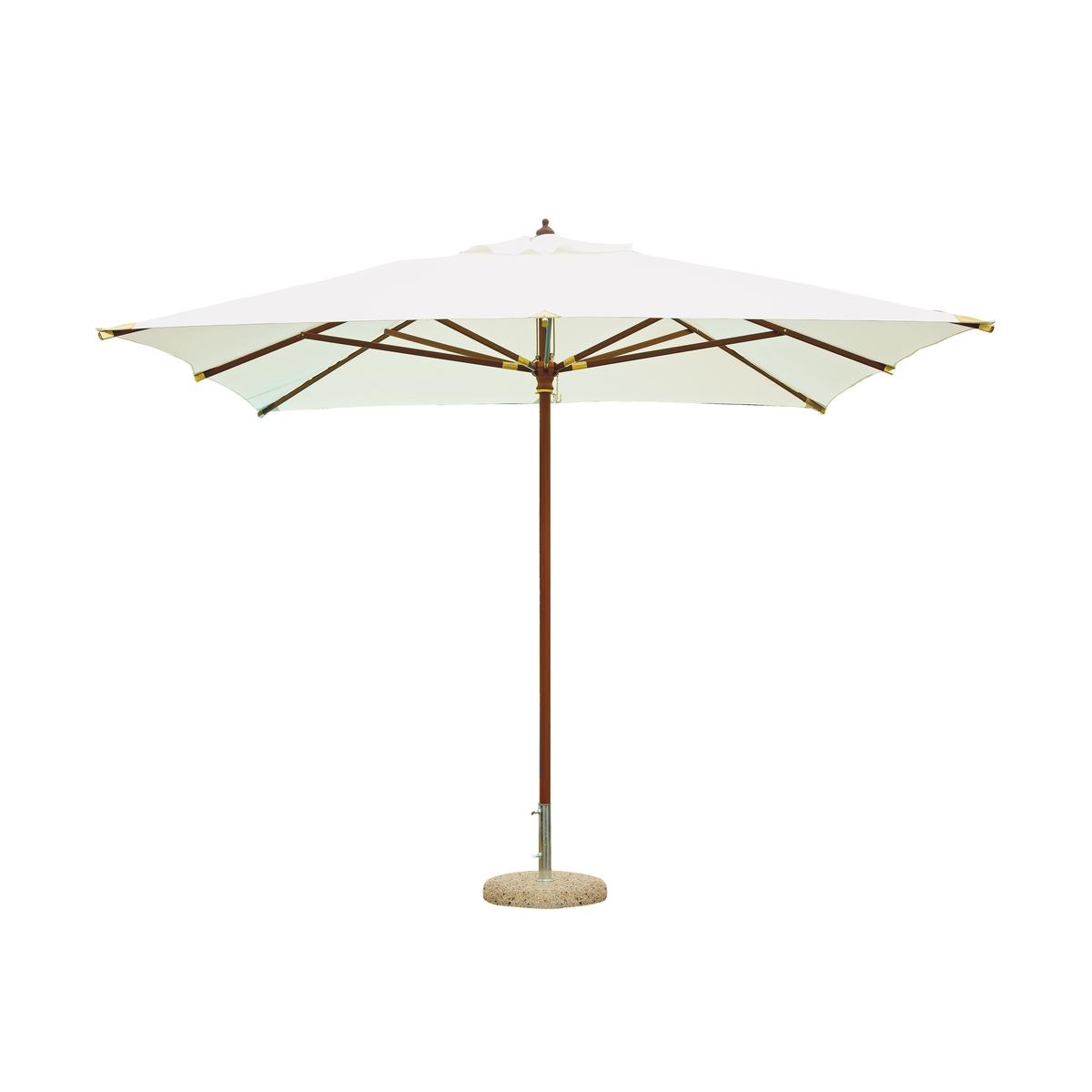 Parasol de jardin à mât central en bois 3x3 Zamoti Promotion Parasol de jardin à mât central en bois 3x3 Zamoti Promotion