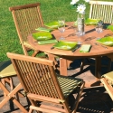 Table de jardin en teck extensible 8 places Capraia Réductions