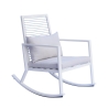Rocking chair moderne en aluminium avec coussin Tayuva Remises