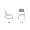 Rocking chair moderne en aluminium avec coussin Tayuva Choix
