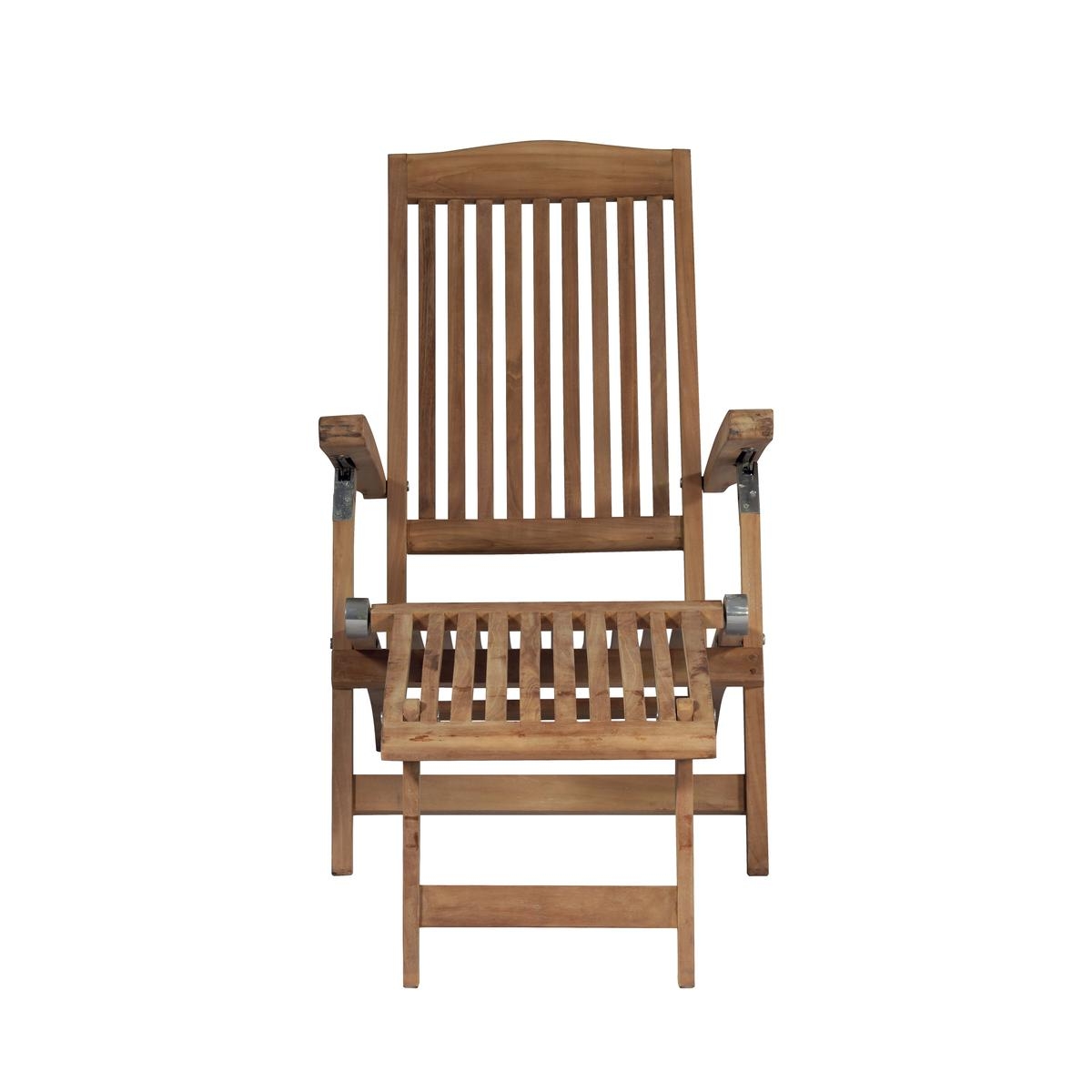 Chaise longue inclinable en bois de teck pour jardin Streamer Promotion Chaise longue inclinable en bois de teck pour jardin Streamer Promotion