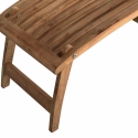 Chaise longue inclinable en bois de teck pour jardin Streamer Réductions