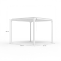 Pergola bioclimatique manuelle  de jardin 3x3m en aluminium Guadalupe 