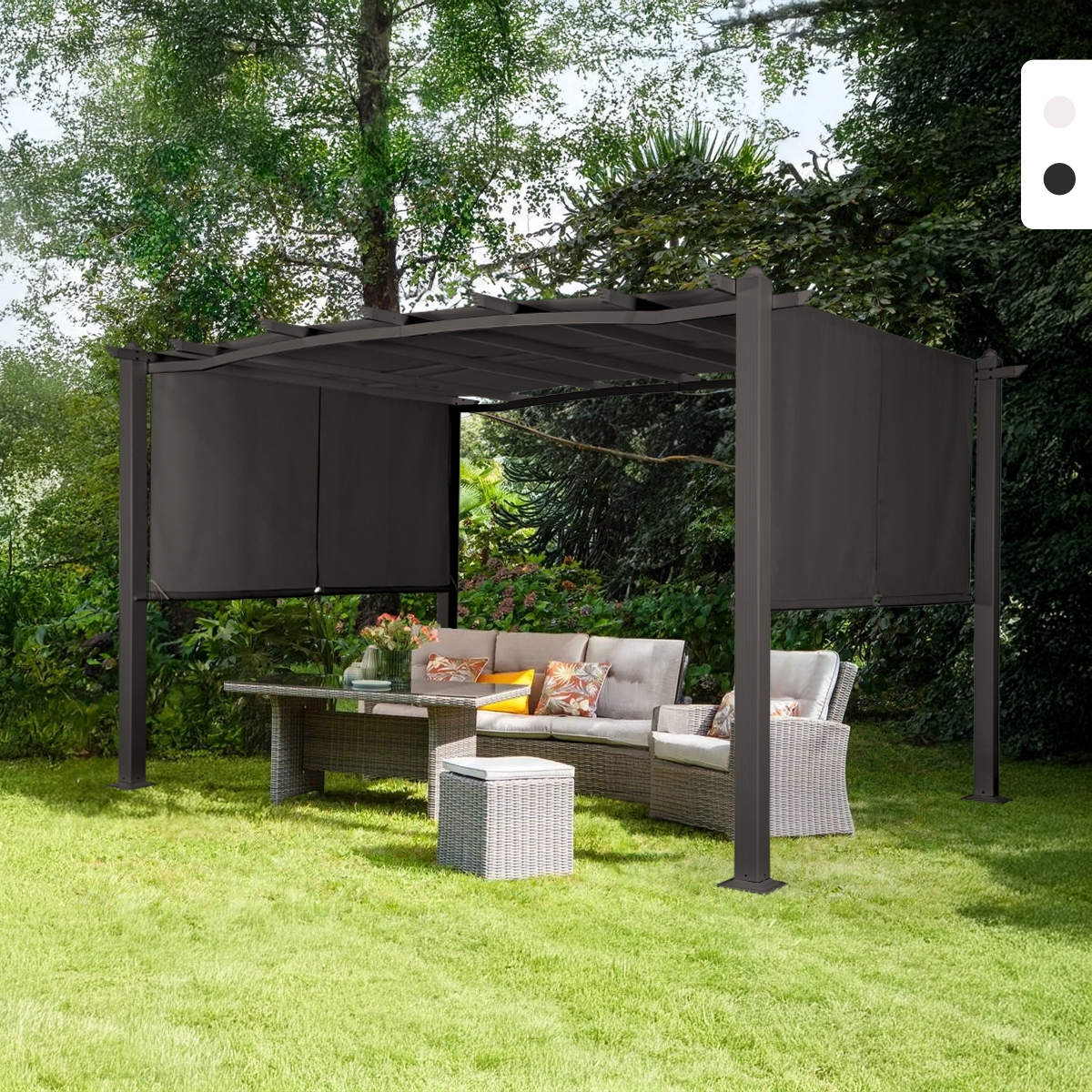 Rechthoekig aluminium tuinpaviljoen voor buiten 3x4 m Barbados Aanbieding Rechthoekig aluminium tuinpaviljoen voor buiten 3x4 m Barbados Aanbieding